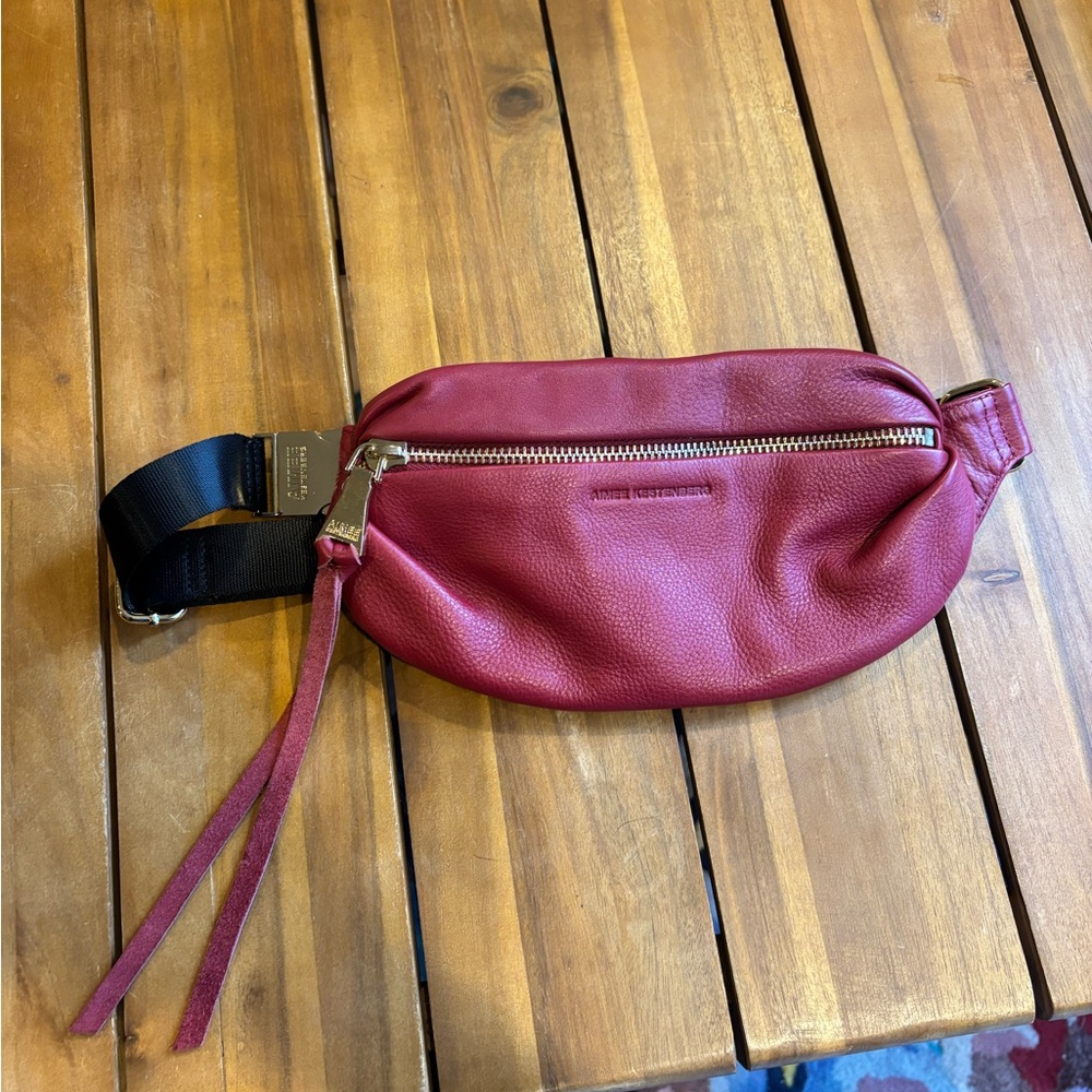 Red Leather Aimee Kestenberg Milan Bum Bag